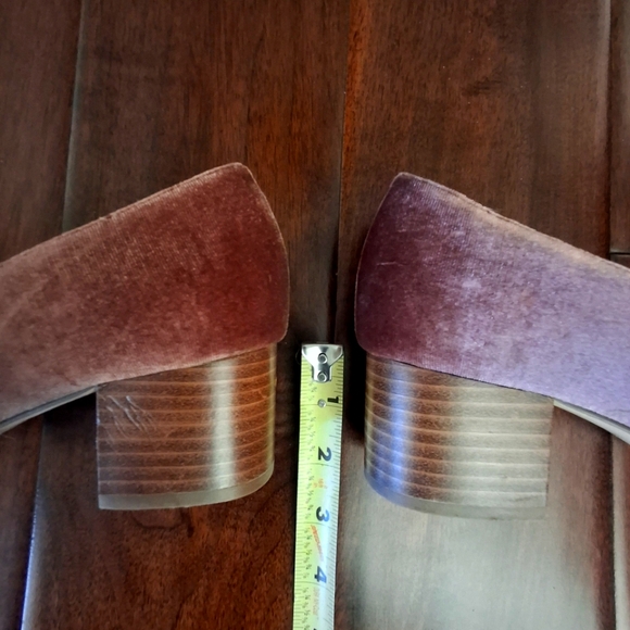 SOLE SOCIETY "Karoleena" Mauve Block Heel Pointy Toe Loafer - Size 7 - Picture 4 of 8